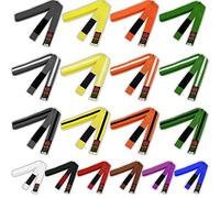 MAR | Grey/Black Martial Arts Belt, Brazilian Jiu-Jitsu Ranking Belt - 100% Polycotton | Professional Equipment for All | Coloured Grading Jujitsu Belts for Training, Competition & Tournament (A4)