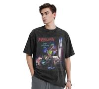 Mar%il*Lion Rock Band T-Shirts Men's Oversized Short Sleeve Drop Shoulder T-Shirt - Vintage Punk Rock Tees - Large Gift XX-Large