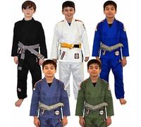 MAR INTERNATIONAL BJJ Gi for Men Women, Adults, Unisex, Brazilian Jiu Jitsu Gi with Free White BJJ Belt, Uniform Kimonos 350-GSM, Sweat-Wicking Fhine Washable, IBJJF Compliant- 61C-BLUE-A5