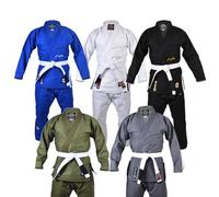 MAR INTERNATIONAL BJJ Gi for Men Women, Brazilian Jiu Jitsu Gi with Free White BJJ Belt, Uniform Kimonos 480-GSM, Sweat-Wicking Fabric, Cold Machine Washable, IBJJF Compliant -64B-BLU-A1
