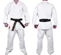 MAR | Karate Gi Uniform Adults & Kids 16oz Heavyweight Canvas White Karate Suit European Cut with Reinforced Stitching & Drawstring Trousers Competition & Training Karate Master Gi (1/140)