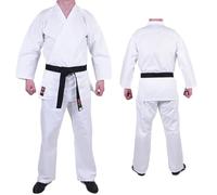 MAR | Karate Gi Uniform For Men Women Kids & Adult Double Weaved Heavy Weight 8.5oz Fabric for Martial Arts BJJ Aikido Suit White FREE Karate White Belt Size (4/170)