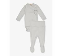 Mar Mar Copenhagen Mar Mar Copenhagen Bow-Embellished Wrap-Around Two-Piece Cotton-Blend Set 0-4 Months Pale Blue Newborn