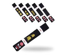 MAR | Martial Arts Belt, Judo Master's Black Belt, Block Grading Belts, Block Ranking Belts; Polyester Silk Satin Fabric - Expert Black Belt (300cm)