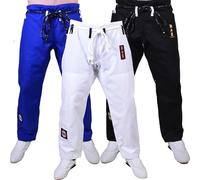 MAR | Martial Arts BJJ Trousers, Black Brazilian Jiu Jitsu Uniform Pants | Trouser Bottoms Made from Ripstop Materials - Available for Men & Women | Jiu Jitsu Bottoms BJJ Gi Adult Aikido Suit (A2)