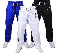 MAR | Martial Arts BJJ Trousers, White Brazilian Jiu Jitsu Uniform Pants | Trouser Bottoms Made from Ripstop Materials - Available for Men & Women | Jiu Jitsu Bottoms BJJ Gi Adult Aikido Suit (A3)