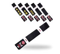 MAR | Martial Arts Master's Black Belt, Block Grading Belts, Block Ranking Belts; Karate Belt, Judo Belt, Taekwondo Belt; Polyester Silk Satin Fabric - Expert Black Belt (300cm)