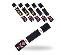 MAR | Martial Arts Master's Black Belt, Block Grading Belts, Block Ranking Belts; Karate Belt, Judo Belt, Taekwondo Belt; Polyester Silk Satin Fabric - Expert Black Belt (300cm)