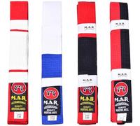 MAR | Martial Arts Red & White Block Belt, Block Striped Belt, 3 Block Colour Belts, Block Grading Belts; Karate Belt, Judo Belt, Taekwondo Belt, Jujitsu Belt, Kickboxing Belt & More (300cm)