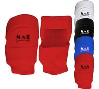 MAR | Red Elasticated MMA Knee Pads for Protection and Combat Sports, Mixed Martial Arts Knee Support for Men and Women, MMA Knee Support Brace, Taekwondo Protectors, MMA Knee Pads for Adults (XL)