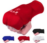 MAR | Red Training Hand Mitts for Karate, Slip-On Design - Elasticated Fabric, MMA, Muay Thai Boxing Hand Protection, Kickboxing, Martial Arts (XXS)