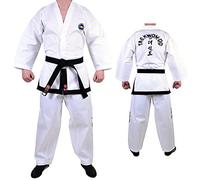MAR | Taekwondo ITF White Masters Uniform Suit Jacket with Black Edges Sparring Gear Unisex Kids & Adult Martial Arts Dobok Polycotton Medium Weight 8oz Fabric