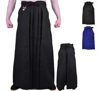 MAR | Traditional Hakama for Aikido, Black Hakama, Kendogi Japanese Inspired for Laido, Martial Arts Skirt, Kendo Attire Heavy-Duty Polycotton Fabric (Small)