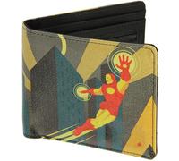 Mar-vel Irn-Man Decadent Wallet-Slim Bi-Fold Leather Purse | Card Holder Large space & Zipper Pocket for Men & Women| Compact Travel Accessory| Gift for Birthday Christmas - Cute Charm Cash.