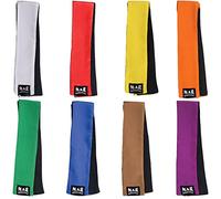 MAR | White Grading Sash - Traditional Grading Kickboxing/Muay Thai & K1 Sash - Dual Colour, 300cm Martial Arts Ranking Sash For Tai Chi, Thai Boxing & More