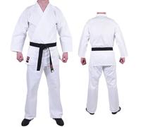 MAR | White Karate Gi with FREE belt, Traditional Student Uniform, Kids Karate Suit | Men & Women; Kids & Adults | Supreme Design - 8.5oz Fabric + FREE BELT (5/180)