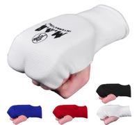 MAR | White MMA Training Hand Mitts, Stretchable Slip-On Fabric, Muay Thai Protection, Kickboxing, Martial Arts Gear (Small)