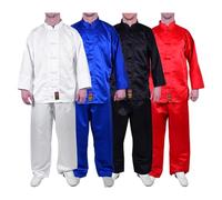 MAR | White Traditional Kung Fu Uniform, Kung Fu Suit | Men & Women; Kids & Adult Sizes | Kung Fu Trousers; Polyester Satin Fabric, Kung Fu Outfit, Senior Uniform for Instructors (4/170)