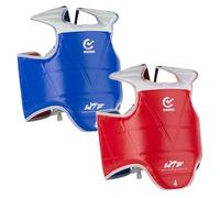 MAR | WTF Approved Taekwondo Chest Guard Reversible, Kickboxing MMA Muay Thai Body Protector, Wacoku Adjustable Strike Shield, Taekwondo Protection Gear, Martial Arts Upper Belly Ribs Pad - Size 3