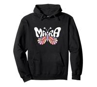 Mara Butterfly - Personalized Cute Name Word Art Pullover Hoodie