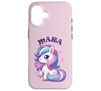 Mara Cute Unicorn Design for Girls Name Mara Case for iPhone 16