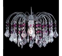 Mara Lightmode Foyer Pendant Light Shade Crystal: Plum / Clear