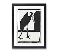 Marabou Bird By Samuel De Mesquita Classic Painting Framed Print | A3 Black Framed Wall Art | Ready to Hang | Classic Historical Picture | Living Room Bedroom Lounge Office
