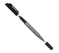 Marabu 01470003073 - Permanent Marker Graphix in Black, with Double Tip 1-2 mm and 0.5 mm, Brilliant Colours, Quick-Drying, Alcohol-Based Ink, Low Odour and Waterproof