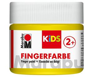 Marabu 03030050019 - Kids Finger Paint Yellow 100 ml, Water Based Finger Paint, Suitable for Painting in Nursery, School, Therapy and at Home