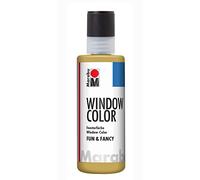 Marabu 040604084 Window Color Fun & Fancy 80 ml Contour Gold, 80ml