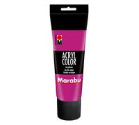 Marabu 12010025014 Acrylic Colour Magenta 225 ml Creamy Water Based Acrylic Paint, Quick Drying, Lightfast, Waterproof, for Application with Brush and Sponge on Canvas, Paper and Wood