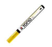 Marabu 12400101019 12400101019-YONO Marker, Yellow 019, Versatile Acrylic Pen with fine Japanese Bullet tip, Water-Based, Non-Fading and Waterproof, Suitable for Almost All Surfaces, 0.5-1.5 mm