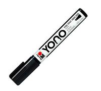 Marabu 12400102073 12400102073-YONO Marker, Black 073, Versatile Acrylic Pen with Japanese Chisel Tip, Water Based, Lightfast and Waterproof, for Almost All Surfaces, 0.5-5 mm
