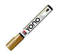 Marabu 12400103084 12400103084-YONO Marker, Gold 084, versatile acrylic pen with Japanese bullet tip, water-based, non-fading and waterproof, for almost all surfaces, 1.5-3 mm
