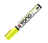 Marabu 12400103321 12400103321-YONO Marker, Neon Yellow 321, Versatile Acrylic Pen with Japanese Bullet Tip, Water-based, Lightfast and Waterproof, for Almost All Surfaces, 1.5-3 mm