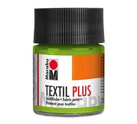 Marabu 17150005061 - Textil Plus reseda 50 ml, full coverage fabric paint for dark fabrics, suitable for fabric painting and fabric printing, washable up to 40 °C after fixing