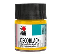 Marabu Acrylic Paint Decorlack, Medium Yellow, 50 ml