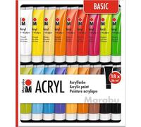 Marabu Acrylic Paint Set 36ml Tubes (18pk)