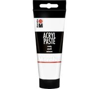 Marabu Acrylic Paste White 070, 100 ml, Creamy Pastose Structural Paste Water-based, Mixable, Weatherproof, Non-fading, Vegan, 12020050070