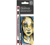 Marabu Aqua Pen Graphix Marker Set Watercolour Manga 6 Pack - METROPOLITAN