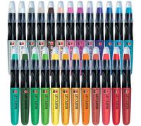 Marabu Art Crayons for Mixed Media - 26 Smooth and Easy Blending Water Soluble Crayons - Highly Pigmented Watercolor Crayons for Adults Artists - Complete Collection Set