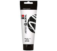Marabu Artist, Titanium White, fine Acrylic Paint, Water-Based, pastose Consistency, Highly pigmented, Very Good Brilliance and Opacity, 120 ml (Pack of 1)