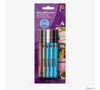 Marabu Brilliant Painter Paint Marker Set 5 Pack Assorted Colours Multi Surfa...
