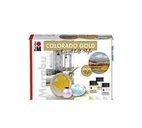 Marabu Colourado Gold Set Casual Loft-Style, Multicoloured, (756, 764, 784), Single Set, Art & Craft Kit For Home, Upcycling, Painting