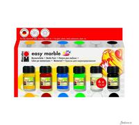 Marabu Easy Marble Paint Set Solvent Based 6x15ml For Water Marbling Crafts