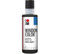 Marabu Fun and Fancy Window Colour Glass Paint - 80ml - BLACK (173)