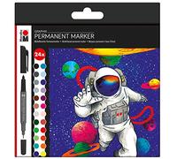 Marabu Graphix Multi-Coloured Hero of Galaxy Permanent Marker Assortment - Set of 24