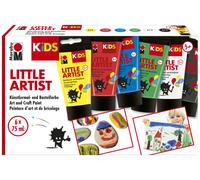 Marabu Kids Little Artist 6 x 75ml Colour Assortment - Kids Paint Set - Ideal Washable Paints for Kids, Perfect Set for Painting for Children, Childrens Art & Craft Paint for Boys and Girls