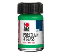 Marabu Porcelain Ceramic And Glass Matt Paint, Apple 15ml, Painting And Stamping, Waterbased, Washable, Dishwasher-Safe