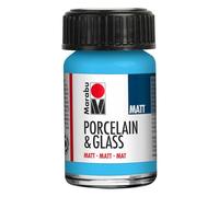 Marabu Porcelain Ceramic And Glass Matt Paint, Light Blue 15ml, Painting And Stamping, Waterbased, Washable, Dishwasher-Safe